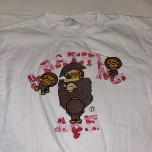 BAPE pink camo BABY MILO tshirt size MEDIUM mens